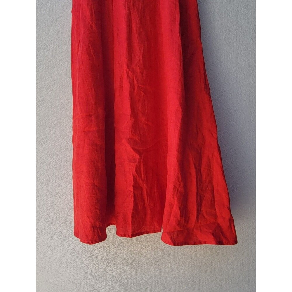Cynthia Rowley Red V-Neck Midi Dress Women US 6. - Picture 5 of 7